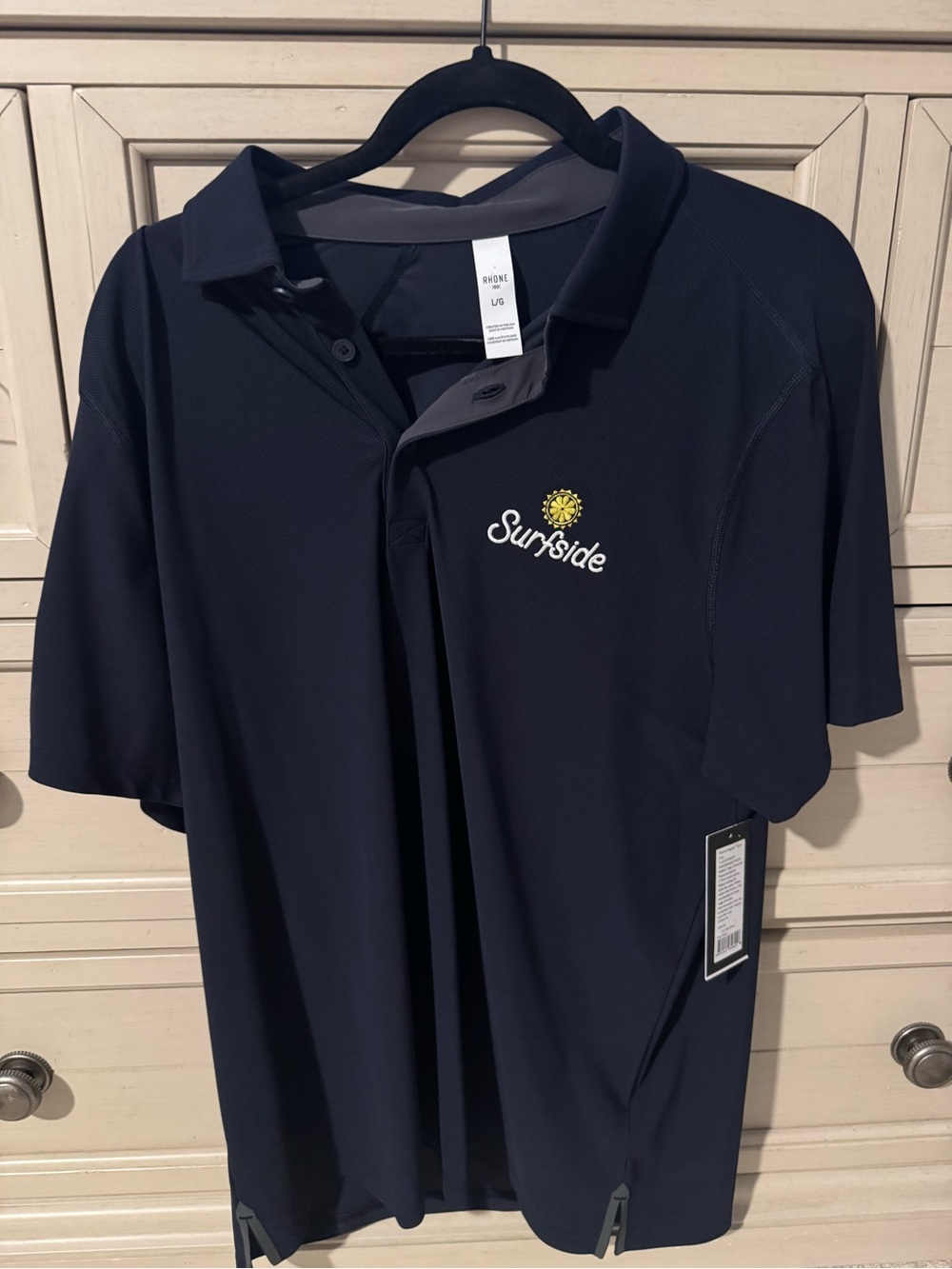 RHONE Navy Polo with Surfside Embroidery